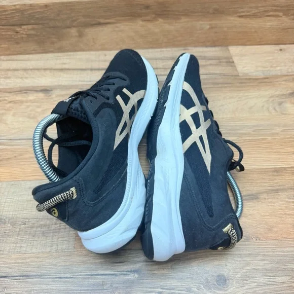 ASICS Dark Black & gold size 9 Athletic Sneakers - Picture 4 of 10